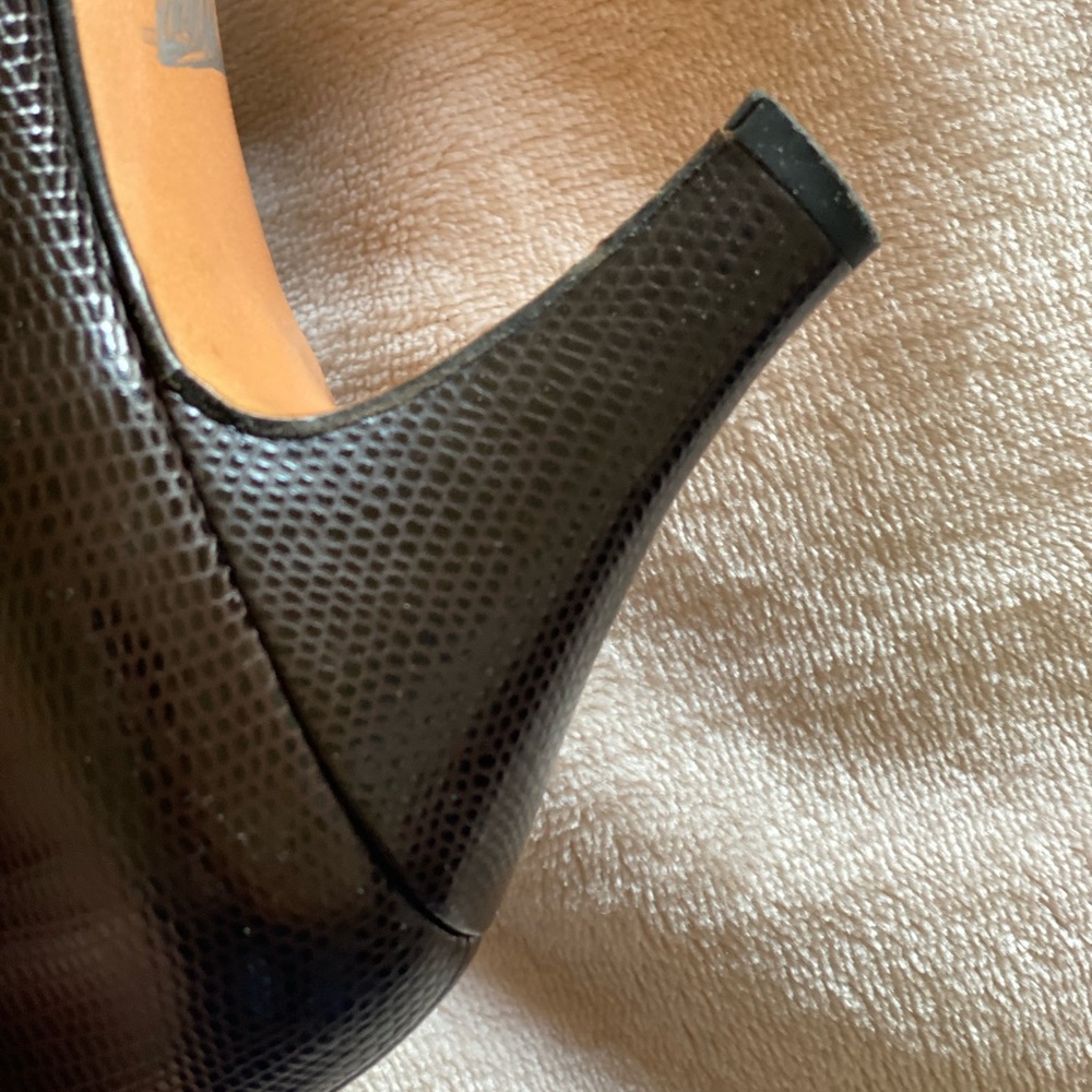 Salvatore Ferragamo brown heel 9 AAAA leather - Picture 13 of 14
